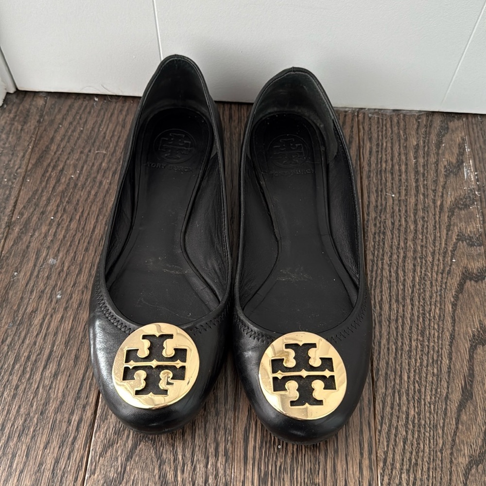 Tory Burch Benton Leather Ballet Flat - Size 7